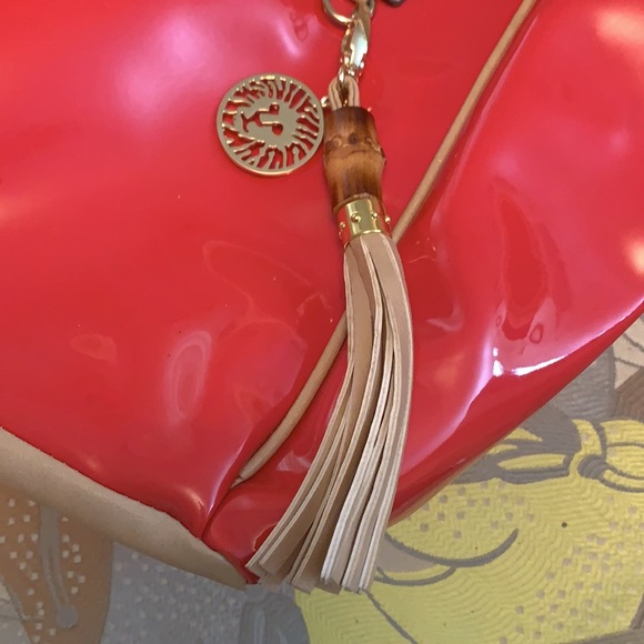 Large Anne Klein Patent Leather Red Bag - Picture 2 of 10